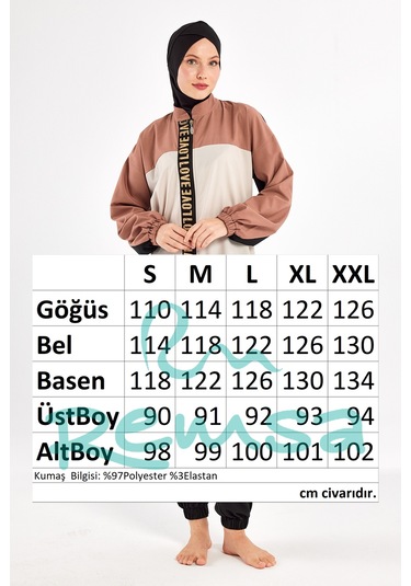 Uv Korumalı Spor Likra Tam Kapalı Tesettür Mayo 1211 Siyah10 Siyah10