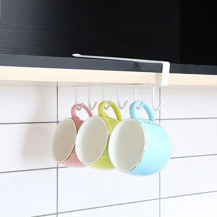 Kastly Mutfak Organizatörü Kancalar Raf Tutucu Mutfak Rayı 11515790 Beyaz