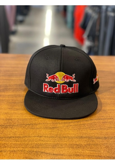 Hamze Redbull Siyah Kanvas Hiphop Snapback Rapper Basket Cap Şapka