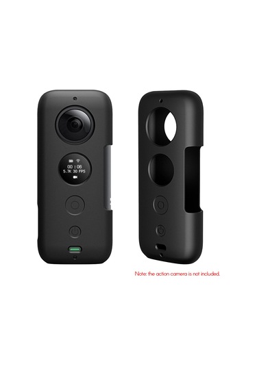 Mufunye Insta 360 One X Kamera İçin Siyah Silikon Korumalı Kılıf - Çarpıklardan Koruma, Tam Kaplama Ve Esnek Malzeme