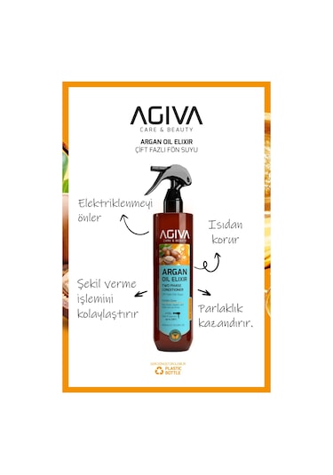 Argan Yağlı Çift Fazlı Fön Suyu-400ml