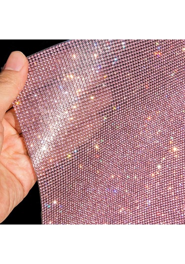 Gajeena Kristal Taşlı Otomatik Yapışkan Sticker - 9.4x15.8 İnç, 19440 Adet Taş, Hediye Kutusu Paketi Pembe