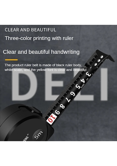 5l25-mezura 3 5 M Siyah Çelik Malzeme Mezura Çok Fonksiyonlu Ev Ağaç İşleme Taşınabilir Ölçme Aracı