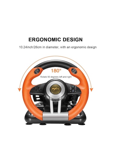 Pxn V3 Pro Ps3/ps4/pc/xbox One/xboxseries/nintendo Uyumlu Direksiyon Seti Turuncu