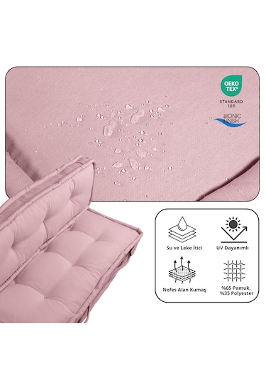 Xpermate Bisküvi Minder Petek Önü Fransız 60x120x14 Pembe