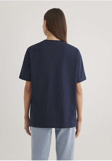 Mavi - Mavi Logo Baskılı Lacivert Tişört 1611309-70490 Lacivert