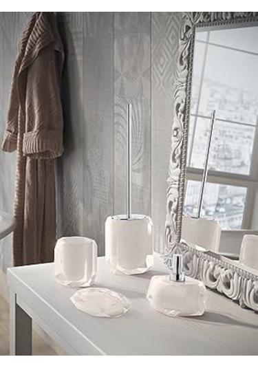 Chanelle Banyo Seti, Tezgah Üstü - Beyaz