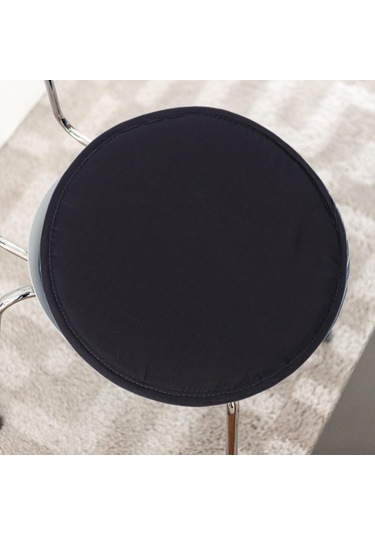 Suntek Yuvarlak Sandalye Koltuk Yastık Mutfak Zemin Koyu-gri Koyu Gri