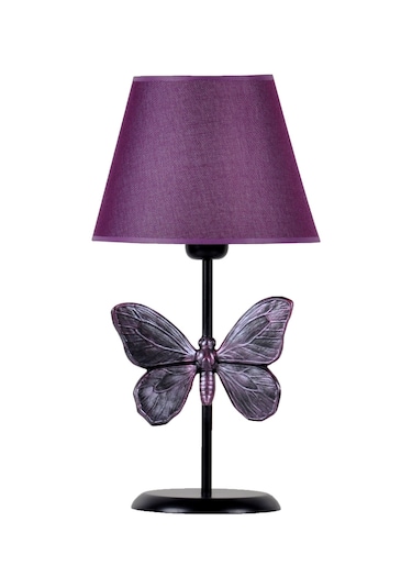 Qdec Modern Dizayn Kelebek Abajur Mor Mor