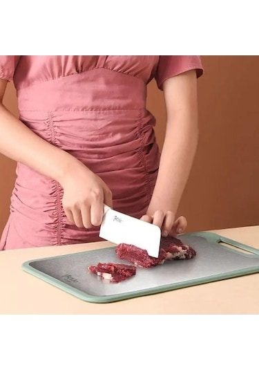 Novahub Yeşil Taraflı Tahtası Tahtası Tahtaları Sebze S Paspaslar Paslanmaz Mutfak Kesme Kesme Kesme Çift Çelik 304 Mr Yeşil