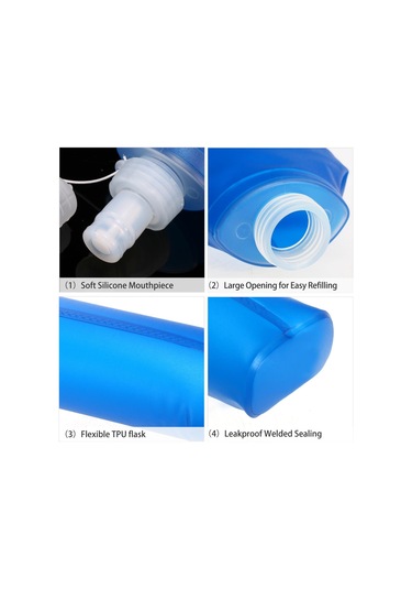 Lixada 500 Ml Açık Su İçme Şişesi Yumuşak Katlanır Şişe Bpa Ücretsiz Koşu Yürüyüş Bisiklet İçin, Seçenek: 1 Pc