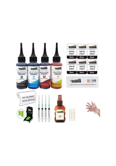 Hp Deskjet F2280/f2288 Uyumlu Kartuş Dolum Seti 4x100ml 4 Renk