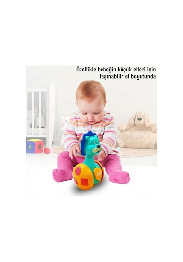 Sevimli Aslan Hacıyatmaz Oyuncak Sarı - Sesli Ve Çıngıraklı Sallanan Bebek Denge Oyuncağı