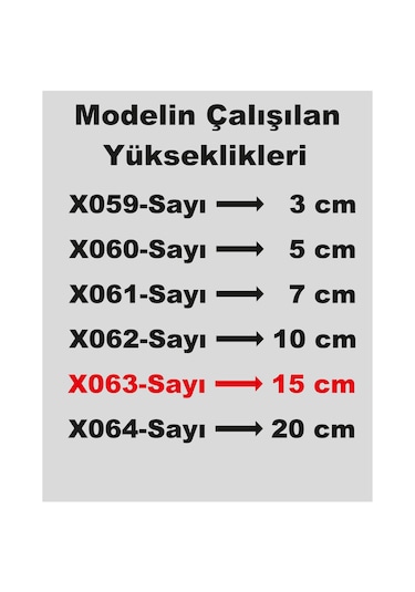 Stencil Rakam Boyama Şablonu X063-sayı Rakam Yüksekliği 15 Cm