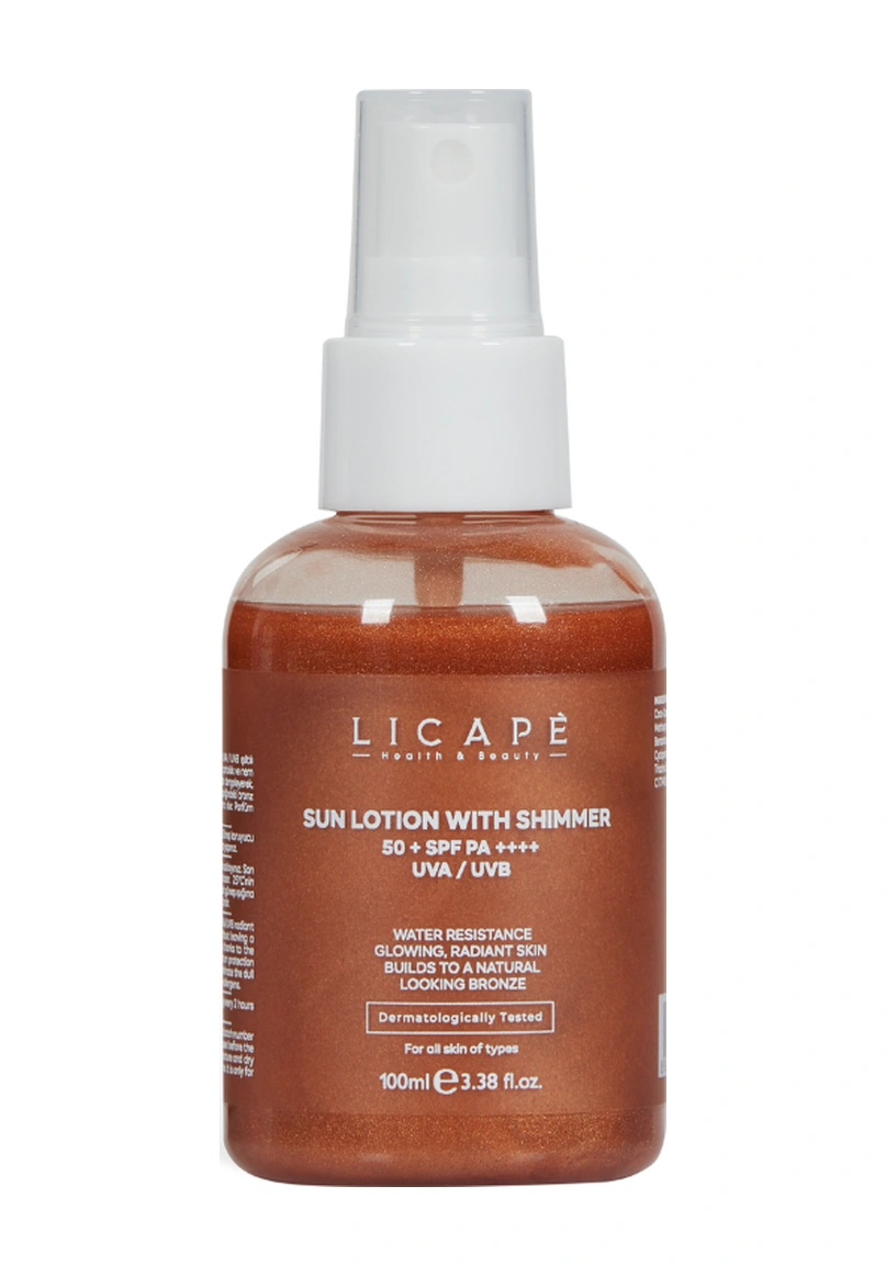 Licape Yüksek Koruma Suya Dayanıklı Işıltılı +50 Faktör Güneş Kremi 100 ml