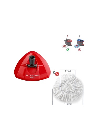 Shineyee Vileda Easywring Uyumlu Mikrofiber Mop Başkanı - Üçgen Tipi, Islak/kuru Kullanım, Yıkama Uygun, 4'lü Paket Beyaz