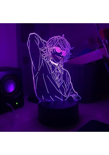 Wealthglow Renk Değiştiren 3d Dekoratif Şekilli Led Lamba - 12 Cm 7tm6ch Siyah