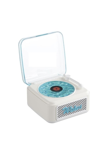 Nostalji Plak Görünüm Mini Dekor Waves Bt Işıklı Müzik Çalar Saat Tf Kart Aux Özellikli