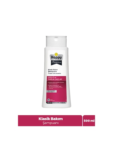 Happy Premium Güçlü Ve Parlak Saçlar Klasik Bakım Şampuanı 500 ML
