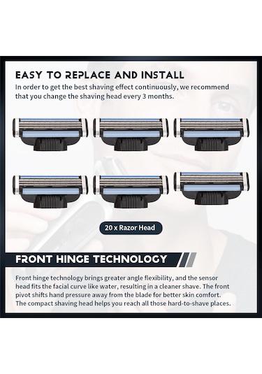 Gillette Mach 3 Erkek Tıraş Bıçağı Yedeği İçin Mach 3 Bıçak Yedeği