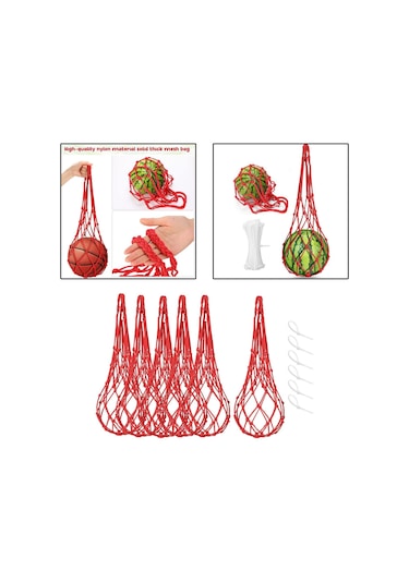Suntek 6 Adet Karpuz Ağı Kabak Destek Bal Kavunu Kırmızı