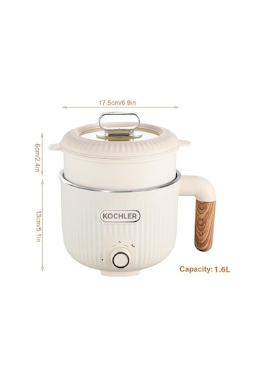 Kochler jj18b-1 600 W 1.6 L Buharlı Ve Yağda Pişirme Özellikli Elektrikli Tencere