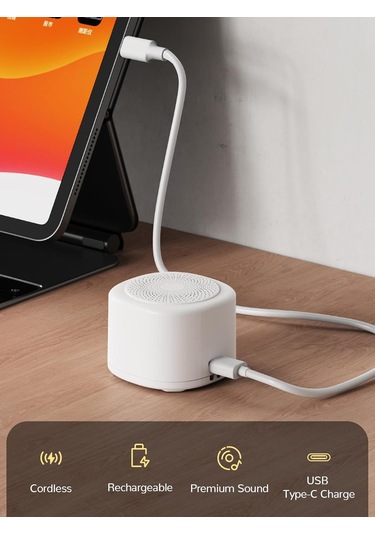 7 Molor Gece Işığı, Mini Uyku Ses Makinesi İle Bebek İçin Beyaz Gürültü Ses Makinesi 3 Renk Uzaktan Kumanda Yok