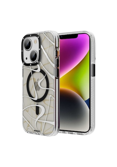 YoungKit iPhone Uyumlu 14 Plus Kılıf Magsafe Şarj Özellikli Youngkit Water-Ink Serisi Kapak Youngkit-10193