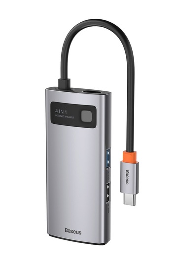 Baseus Metal Gleam 4in1 Multifonksiyonel Type-C Hub Dock Station
