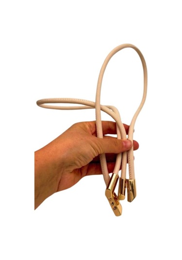 Çanta Aksesuar 60 Cm Krem Renk Trend Model Çift Çanta Sapı