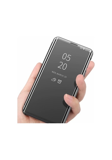 Xiaomi 12 Pro Kaplama Ayna Tutuculu Yatay Çevirme Deri Kılıf
