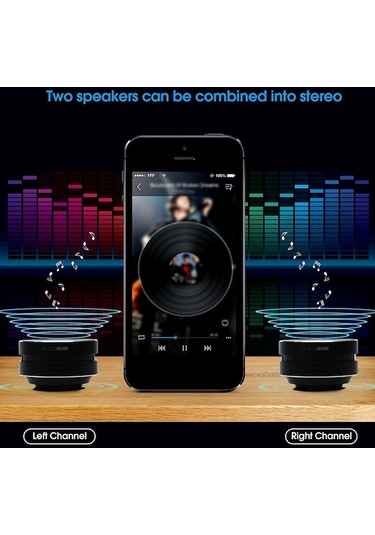 Trendooze Taşınabilir Mobi Mini Kablosuz Hoparlör Hallow Dura Bluetooth Qa