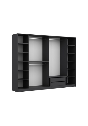 Kale Luxe 6 Kapaklı Gardrop - Antrasit