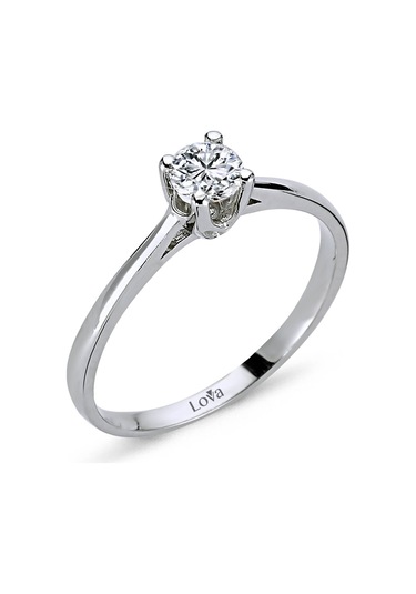 Lova E Renk 0,27 Karat Pırlanta Tektaş Yüzük - 1010045