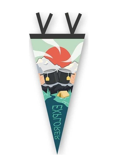 Ebitda Kamp Bayrağı - 3g Keçe Çadır Süsü, Açık Hava Ve Parti Dekorasyonu 140mm İp, Çok Renkli Çok Renkli