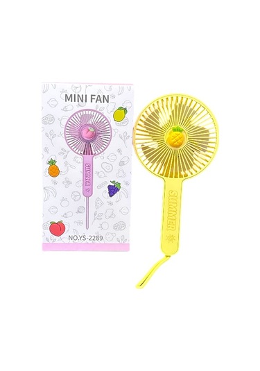 Avuç İçi Taşınabilir Şarjlı Vantilatör Mini El Fanı Ys-2289 Sarı