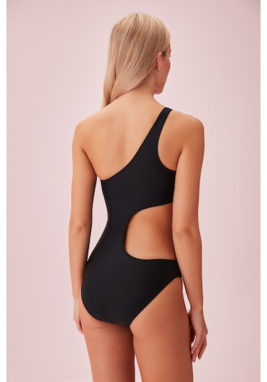 Suwen Harper Detaylı Mayo Sb25605012d012 Siyah