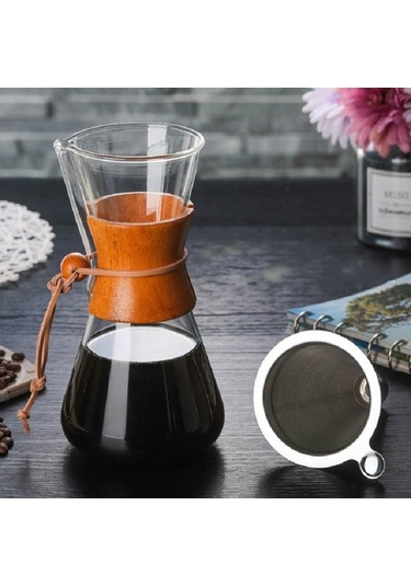 Dancemonkey Isıya Dayanıklı Cam Cezve Küçük Kapasiteli 600ml, Kullanışlı El Yapımı Demlik