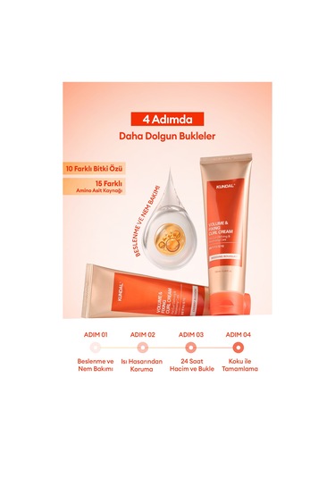 Bukle Belirginleştirici Durulanmayan Saç Kremi Kundal Volume & Fixing Curl Cream Wedding Bouquet