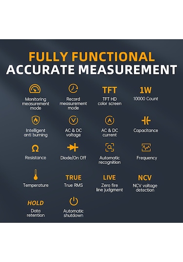 Fnirsi Dmt-99 Akıllı Renkli Ekranlı Dijital Multimetre