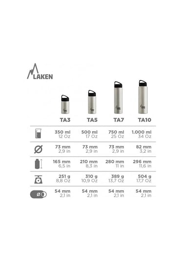 Laken Çelik Classic Termos 1000ml Khaki LKTA10K