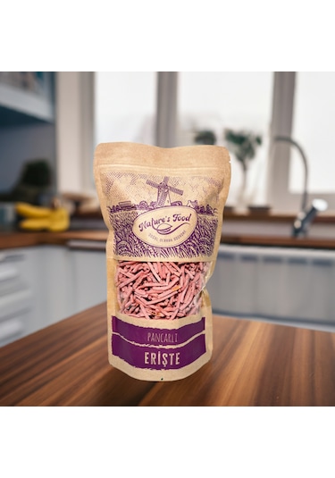 Pancarlı Erişte 400gr Buğday Unu, Pancar Püresi, Süt Ve Yumurta.