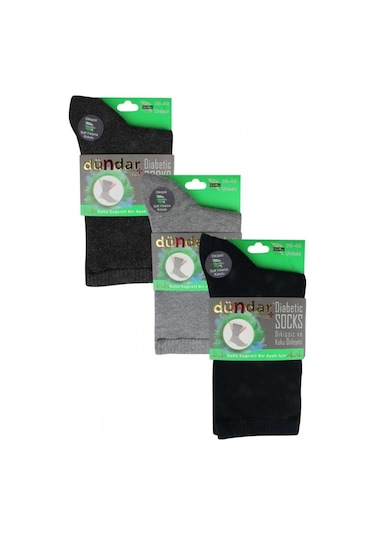 Dündar 12 Adet Diyabetik Bambu Erkek Çorap