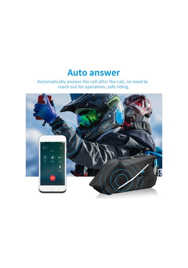 Reedark Motosiklet Kask Bluetooth Kulaklığı Bt5.0 - Sesli Arama, Fm Radyo, Su Geçirmez, Çift Telefon Bağlantısı, 10 Saat Kullanim Süresi