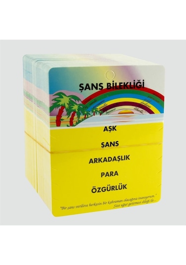 5li Şans Bileklik Kartı 200 Adet-sarı N145 Çok Renkli