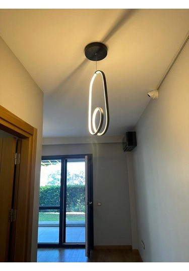 Kolye / Sarkıt Avize / 50x20 Cm / Antrasit Gövde / 3 Renk Işık Antrasit