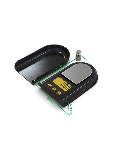 Ulzyvf Createtech Mutfak Terazisi - Hassasiyetli Elektronik Cal Avuç Ağırlık 500g/0.01g Siyah Siyah