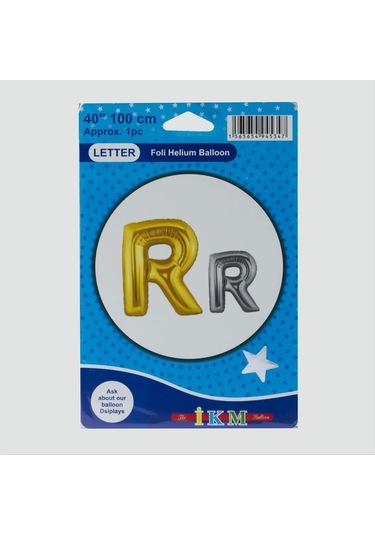 Gümüş Renkli 40 100 Harfli Folyo Balon Çok Renkli