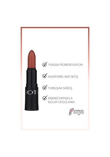 Note Cosmetique Mattemoist Lipstick Mat Bitişli Ruj 302 Mirage - Koyu Nude