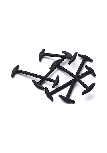 Coolnice Bağlanmayan Yetişkin Kundura Silikon Bağcık Siyah